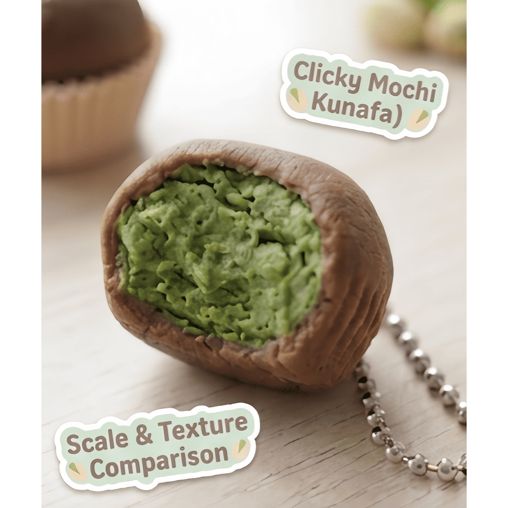 [DCFC1] Dubai Chewy Cookie Keychain Clicker 3D Print Viral [Twomakers3D] - Gantungan Aesthetic Pajangan Unik Dubai Chewy Fake Food Ornamen Hadiah Unik (1 pcs)